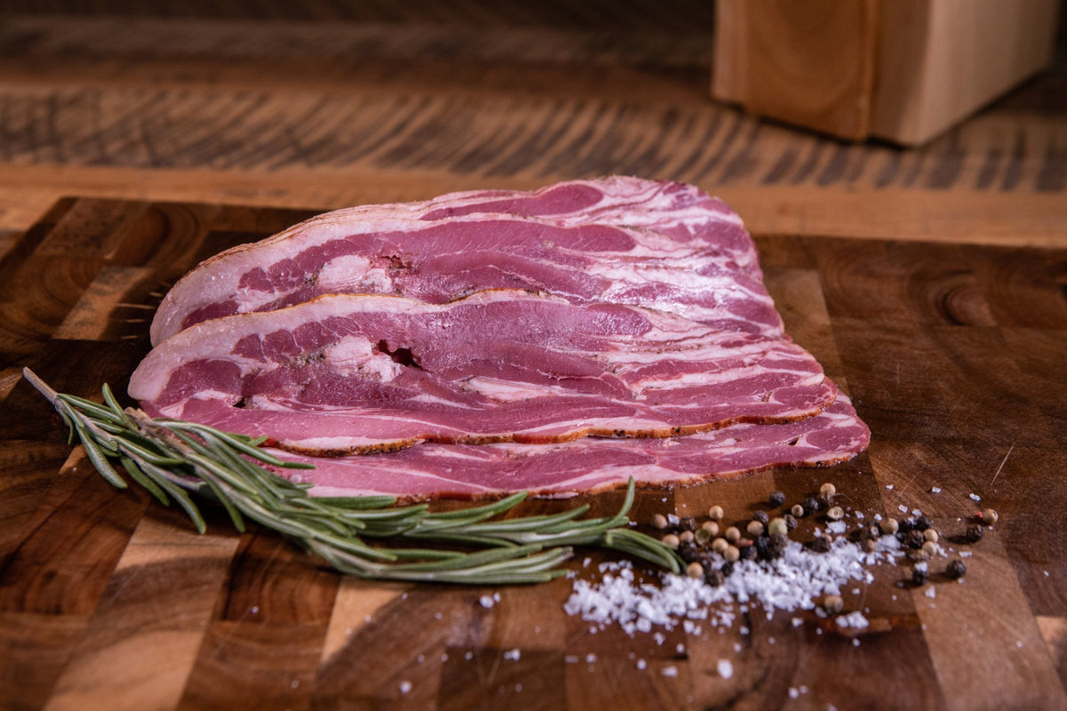 Wild Boar Bacon Sliced Mossy Oak Gamekeeper Butchery